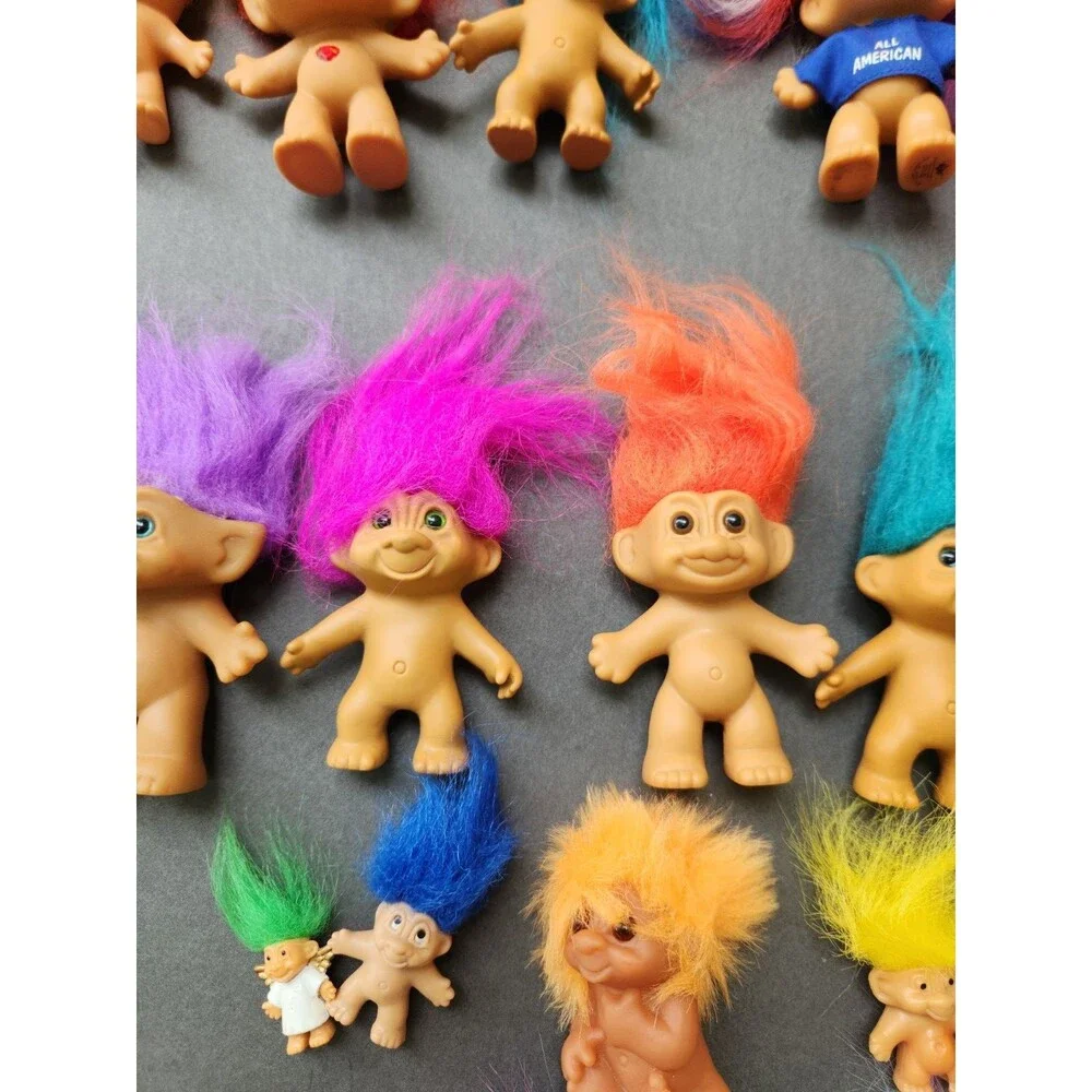 Vintage Troll Doll Lot 80s 90s Russ Berrie Ace Novelty Dam 25 Toys